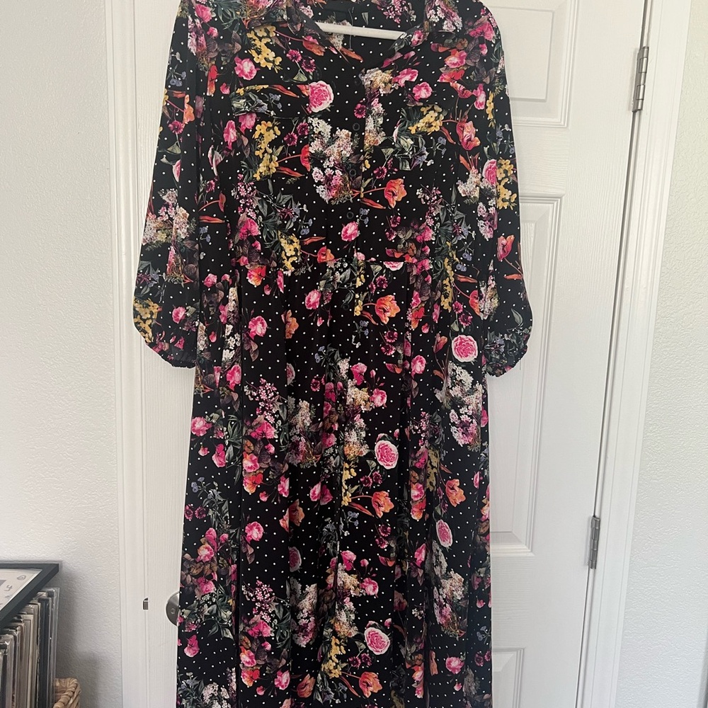 Torrid Floral Black Shift Dress